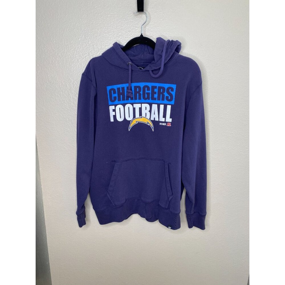 Los Angeles Chargers Blue Hoodie 47 Brand Mens‎ X-L NFL Football Logo Pullover